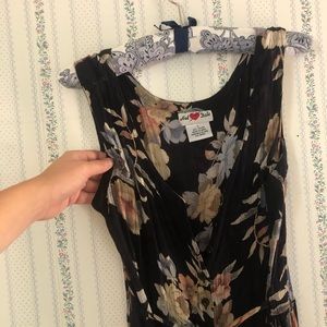 Hot Date Vintage Floral Dress // full button up